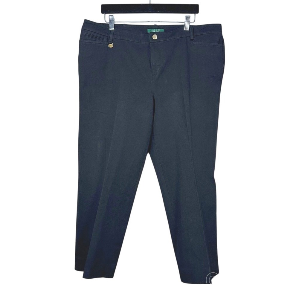 Lauren Ralph Lauren Women’s Black Straight-Leg Trousers